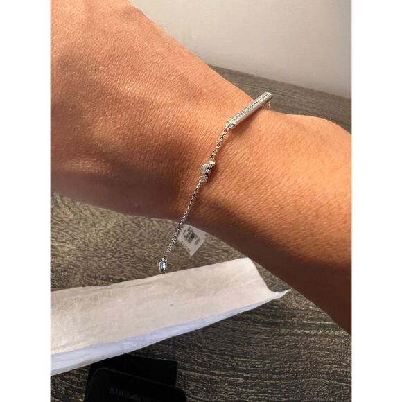 Emporio Armani Sterling Silver ID Bracelet - Picture 12 of 12